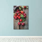 Verse kersen canvas afdruk (Insitu (Houten vloer))