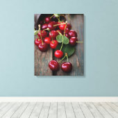 Verse kersen canvas afdruk (Insitu (Houten vloer))