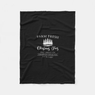 Verse kerstbomen zweet fleece deken
