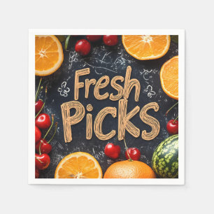 Verse Keuzes: Kleurrijke Fruit Arrangement Servet