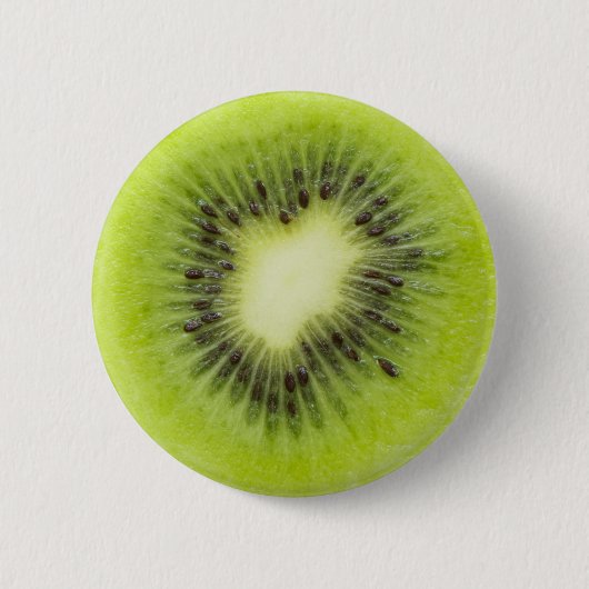 Verse kiwi's. Ronde segmentafsluiting geïsoleerd Button 5,7 Cm (Voorkant)