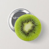 Verse kiwi's. Ronde segmentafsluiting geïsoleerd Button 5,7 Cm (Voorkant /achterkant)