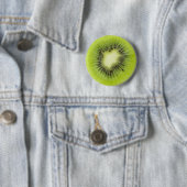 Verse kiwi's. Ronde segmentafsluiting geïsoleerd Button 5,7 Cm (In situ)