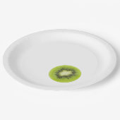 Verse kiwi's. Ronde segmentafsluiting geïsoleerd Papieren Bordje (Gekanteld)