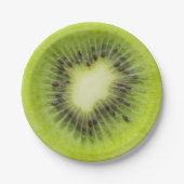 Verse kiwi's. Ronde segmentafsluiting geïsoleerd Papieren Bordje (Voorkant)