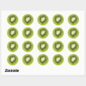 Verse kiwi's. Ronde segmentafsluiting geïsoleerd Ronde Sticker (Vel)