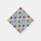 Verse kleurige appels op Sky Blue Servet (Hoek)