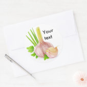 Verse knoflook ronde sticker (Envelop)