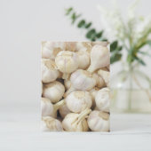 Verse knoflookbollen briefkaart (Staand voorkant)