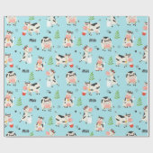 Verse Koeien Melkpatroon Cadeaupapier (Vlak)