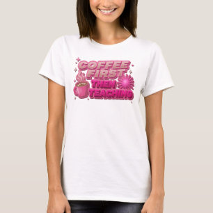 Verse KOFFIE EERST DAN LESGEVEN Oorspronkelijk ont T-shirt