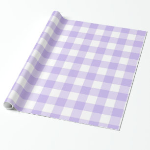 Verse Lavendel Gingham Patroon Cadeaupapier