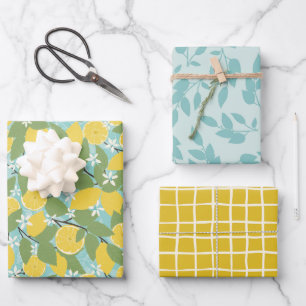 Verse lemmetjes Citrus Wrapping Paper set 3