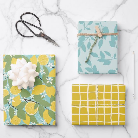 Verse lemmetjes Citrus Wrapping Paper set 3 (Voorkant)