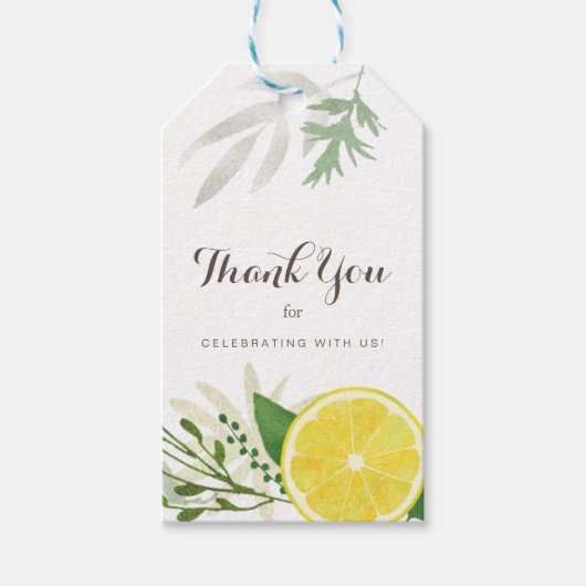 Verse Lemon Dank je cadeau Labels Cadeaulabel (Voorkant)