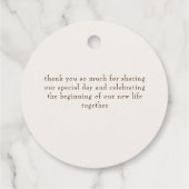 Verse Lemony Liefde Citrus Foliage Bruiloft Bedankjes Labels (Achterkant)