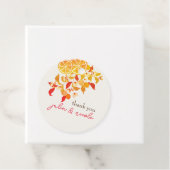 Verse Lemony Liefde Citrus Foliage Bruiloft Bedankjes Labels (In situ)