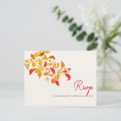 Verse Lemony Liefde Citrus Foliage Bruiloft Briefkaart (Staand voorkant)