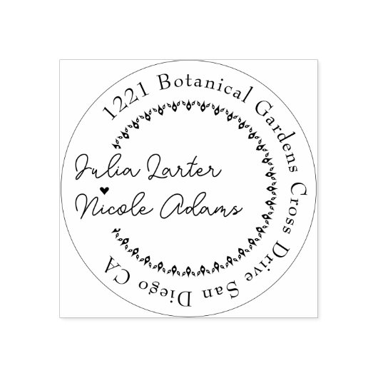 Verse Lemony Liefde Citrus Foliage Bruiloft Rubberstempel (Afrduk)