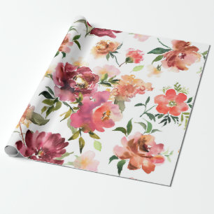 Verse lente zomer bloemige trouwverpakkings papier