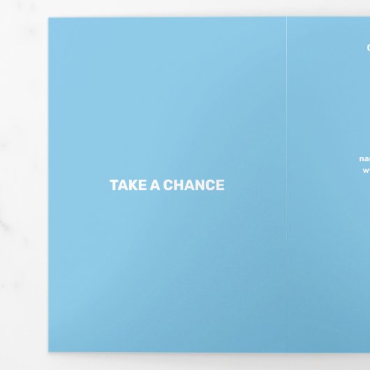 Verse lichte blauwe moderne transparantie drieluik kaart (Omslag)