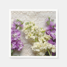 Verse liezen op oude kant servet