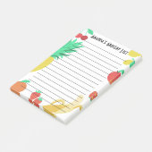 Verse maaltijdplanning op de kweeklijst van verse post-it® notes (Schuin)