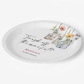 Verse Markt Bloemstuk Bruids Bruiloft Papieren Bordje (Gekanteld)