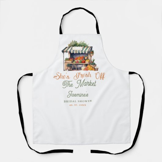 Verse Markt Boerenmarkt Bruidsfeest Schort (Voorkant)