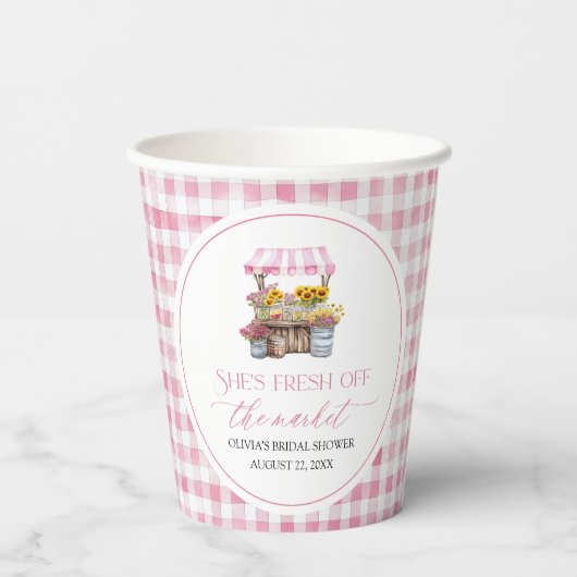 Verse Markt Boerenmarkt Bruiloft Borrel Papieren Bekers (Achterkant)