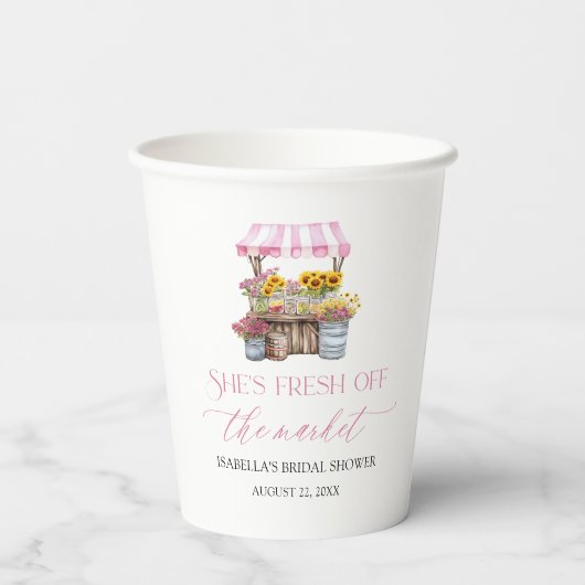 Verse Markt Boerenmarkt Bruiloft Borrel Papieren Bekers (Achterkant)