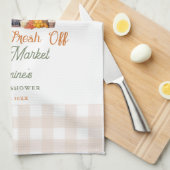 Verse Markt Boerenmarkt Bruiloft Feest  Theedoek (Quarter Fold)