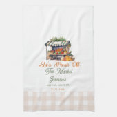 Verse Markt Boerenmarkt Bruiloft Feest  Theedoek (Verticaal)