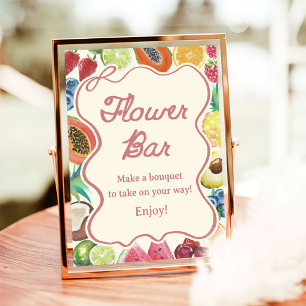 Verse Markt Bruidsborrel Bloemenbar Poster