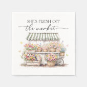 Verse Markt Bruidsmeidenavond Waterverf Servet (Voorkant)