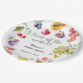 Verse Markt Fruit Bruidsfeest Verwelkoming Papieren Bordje (Gekanteld)