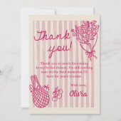 Verse Markt Handgetekende Bruidsdouche Bedankkaart (Voorkant)