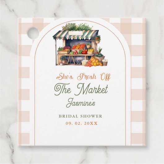 Verse Marktvrouwen Bruiloftsfeestje Bedankjes Labels (Voorkant)