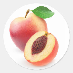 Verse nectarineperziken ronde sticker