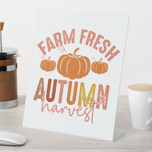 Verse Oogst Herfst Oogst Reclamebord Met Voetstuk (Insitu)