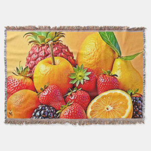Verse oogst: Levendig ontwerp voor fruit oogst Deken