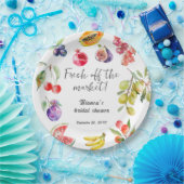 Verse Oogst Vruchten Bruidsborrel Verwelkoming Papieren Bordje (Feest)