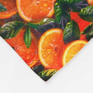 Verse Oranje en Bladeren Dekbed Fleece Deken