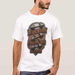 Verse Oranje TOEWIJDING DISCIPLINE RESULTATEN T-shirt
