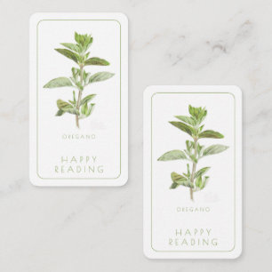VERSE OREGANO Bladwijzer - 3.5x2 kaart + tekst Notitiekaartje