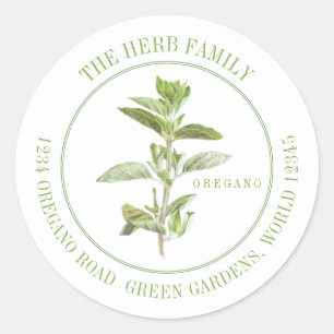 VERSE OREGANO kleine ronde adresenvelop afdichting Ronde Sticker