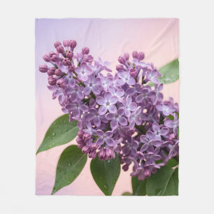 Verse Paarse Seringbloesem Lente Bloemenpracht  Fleece Deken