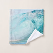 Verse Pacifische oceaanblauwe golven breken Bad Handdoek (Wasdoekje)