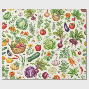 Verse Papier van Tuinproducten met Verse Groenten