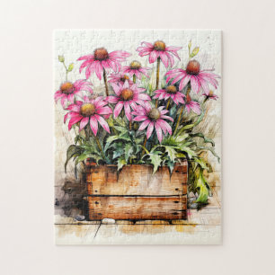 Verse Pas Geplukte Aster Bloem Kunst Legpuzzel